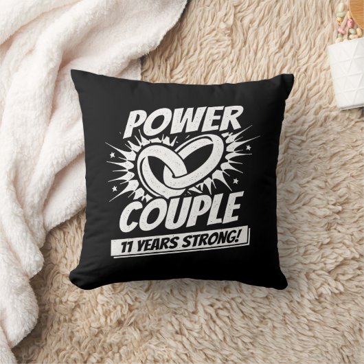 Koppel getrouwd 11 jaar - 11e trouwdag kussen (Deken)