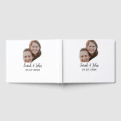 Koppel gezicht foto toevoegen naam datum eenvoudig gastenboek (Volledig)