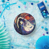 Koppel Glas-in-lood Papieren Kommen (Feest)