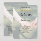 koppel hand in hand trouwen save the date (Voorkant / Achterkant)