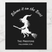 Koppel het aan de Boos Heks Wijnlabel Wijn Etiket (Enkel label)