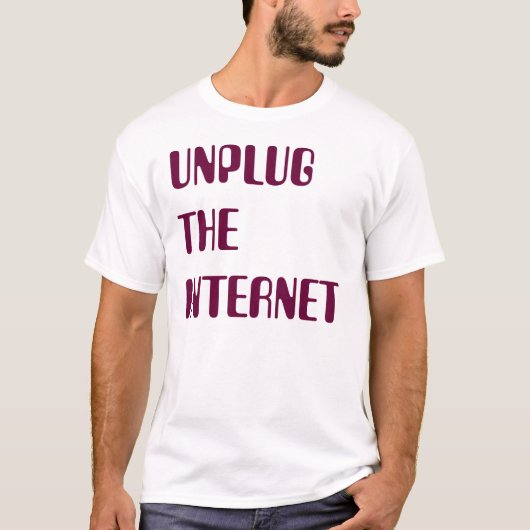 Koppel het internet los t-shirt (Voorkant)