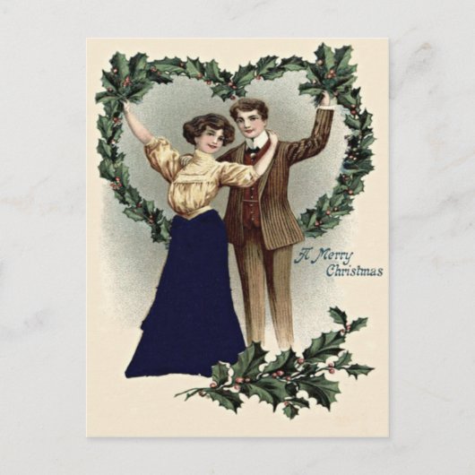 Koppel Holly Hart Guirlande Briefkaart (Voorkant)