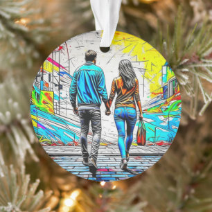Koppel Houden Elkaars Hand   Gepersonaliseerde Ker Ornament