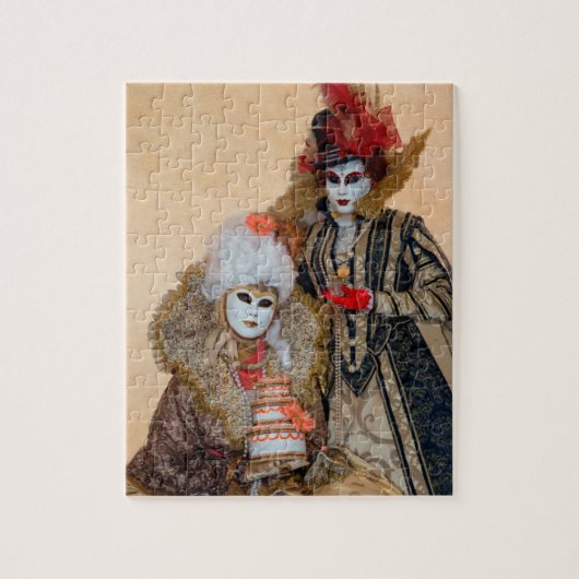 Koppel in Carnavalskostuum, Venetië Legpuzzel (Verticaal)