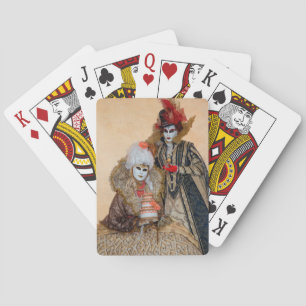 Koppel in Carnavalskostuum, Venetië Pokerkaarten