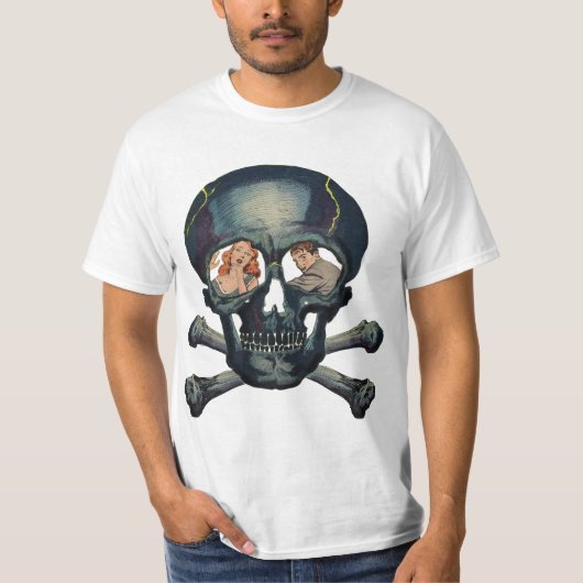 koppel in de schedelhorror t-shirt (Voorkant)