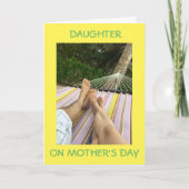 KOPPEL IN HAMMOCK = NAAR MIJN DOCHTER OP MOEDERDAG KAART (Voorkant)