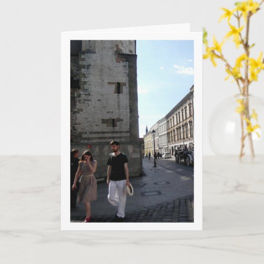 Koppel in Kraków, Polen Kaart (Gele Bloem)