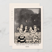 Koppel In liefde hand getekend Valentijns Kaart (Voorkant / Achterkant)