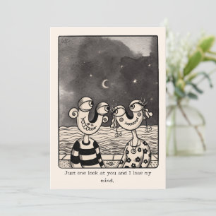 Koppel In liefde hand getekend Valentijns Kaart