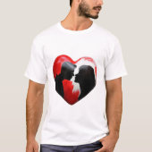 Koppel in liefde teken t-shirt (Voorkant)