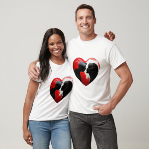 Koppel in liefde teken t-shirt