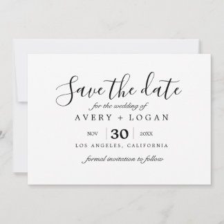 koppel in vintage auto aquarel save the date kaart