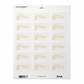 Koppel Initiaal Ampersand Wit Adreslabel Etiket (Full Sheet)