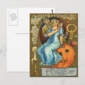 Koppel Jack O Lantern Pompoen Appel Briefkaart (Voorkant / Achterkant)