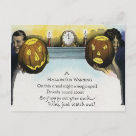 Koppel Jack O Lantern Pompoen Briefkaart
