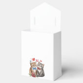 Koppel katten verliefd bedankdoosjes (Geopend)