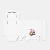 Koppel katten verliefd bedankdoosjes (Uitgevouwen)