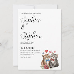 Koppel Katten Verliefd Trouwen Kaart