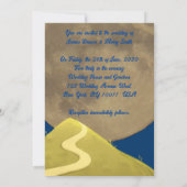 Koppel Kippen in Verliefde Heuvel Maan Bruiloft Kaart (Achterkant)