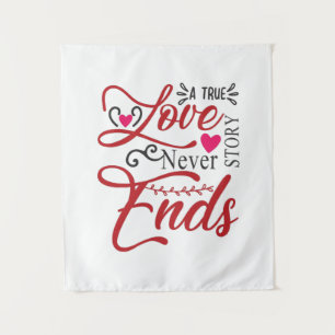 Koppel Kunst Een Ware Liefdesgeschiedenis Eindigt Wandkleed