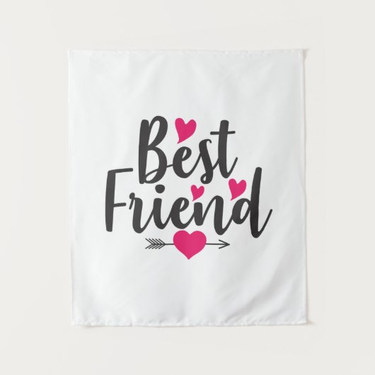 Koppel Kunst Hart Beste Vriend Wandkleed (Voorkant)