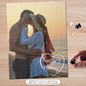 Koppel Liefde Hart Foto Persoonlijk Legpuzzel