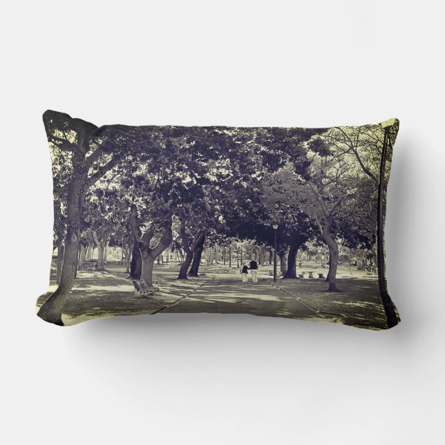 Koppel Liefde Wandelen Samen Retro Kussen Kussenho (Voorkant)