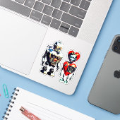 KOPPEL LIEFDESBOTS STICKER (Laptop met iPhone)