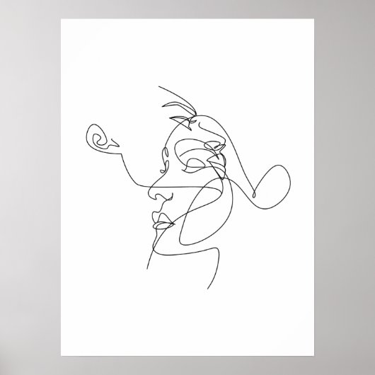 Koppel Lijn Kunst Minimalistische Poster (Voorkant)