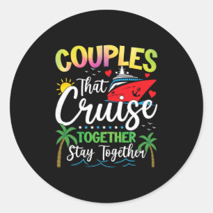 Koppel Matching Koppels Die Samen Cruisen Blijven Ronde Sticker