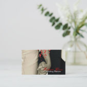 koppel met handen trouwplanner visitekaartje (Staand voorkant)