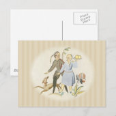 Koppel met hond briefkaart (Voorkant / Achterkant)