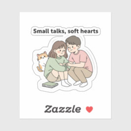 Koppel met huisdier – Small Talks Soft Hearts Desi Sticker