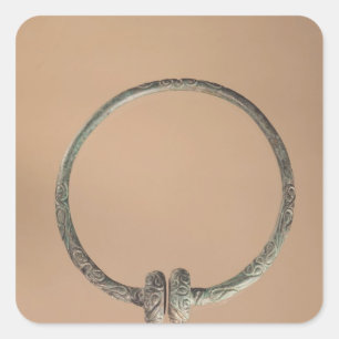 Koppel met ternaire design, vijfde tot vierde eeuw vierkante sticker