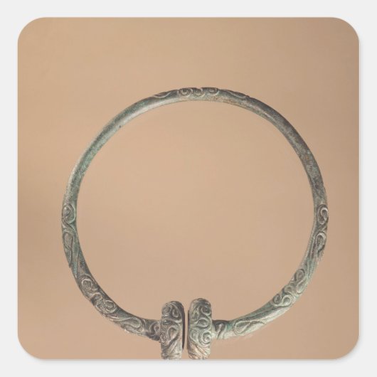 Koppel met ternaire design, vijfde tot vierde eeuw vierkante sticker (Voorkant)