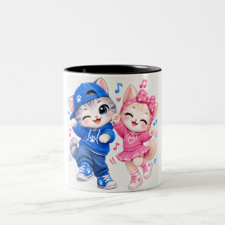 Koppel mok Cute Dancing Cats Koppel Mok |