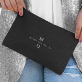 Koppel Monogram Elegant Minimaal Stijlvol Zwart Etui