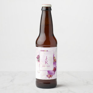 Koppel Monogram Eten en Drinken Label Set Bier Etiket