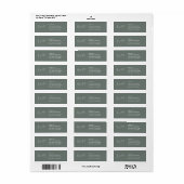 Koppel Monogram Hart Groen Retouradres Etiket (Full Sheet)