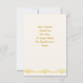 Koppel Monogram trouwdatum decoratieve boarder Bedankkaart (Achterkant)