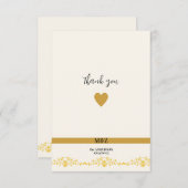 Koppel Monogram trouwdatum decoratieve boarder Bedankkaart (Voorkant / Achterkant)