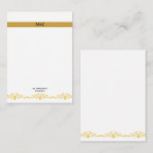 Koppel Monogram trouwdatum decoratieve boarder Notitiekaartje (Voorkant / Achterkant)