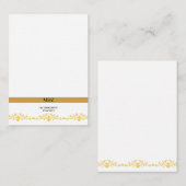 Koppel Monogram trouwdatum decoratieve boarder Notitiekaartje (Voorkant / Achterkant)