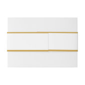 Koppel Monogram trouwdatum eenvoudige gouden board Uitnodigingen Wikkel (Achterkant Voorbeeld)