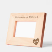 Koppel Monograms Harten Naam Custom Wood Lijsten Gegraveerde Lijstjes (Links)