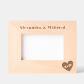 Koppel Monograms Harten Naam Custom Wood Lijsten Gegraveerde Lijstjes (Voorkant)