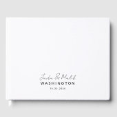 Koppel naam bruiloft monogram scriptnaam gastenboek (Voorkant)