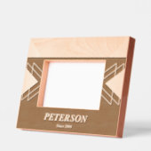 Koppel Naam Geometrische Custom Wood Afbeelding Li Gegraveerde Lijstjes (Links)